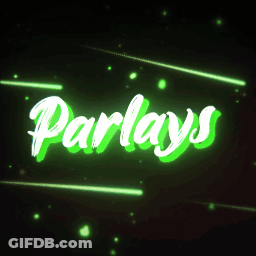 The Word Parlays Is Glowing In Green On A Black Background GIF
