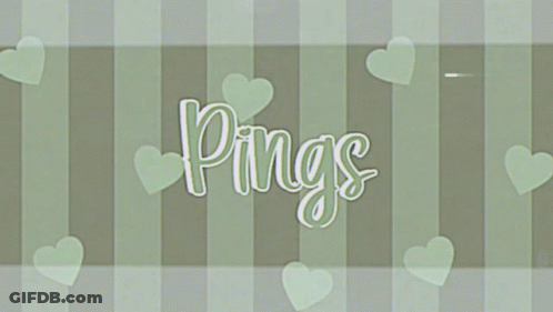 The Word Pings That Is On A Green Background GIF