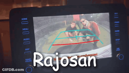 The Word Rajosan Is On A Screen With A Picture GIF