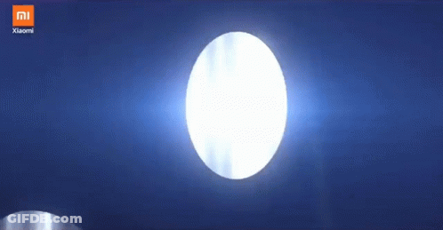 The Word Redmi Is Displayed On A Dark Blue Background GIF