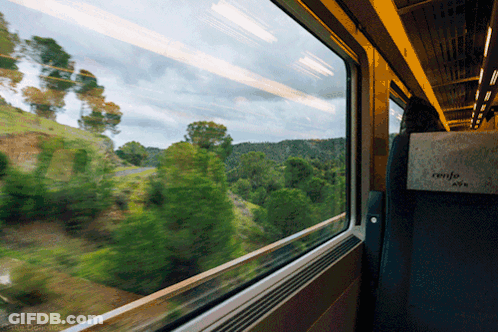 The Word Renfe Is On The Back Of A Chair GIF