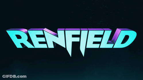The Word Renfield Is Displayed On A Dark Blue Background GIF