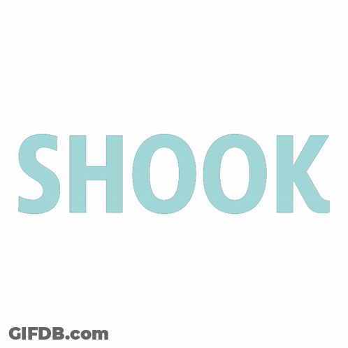 The Word Shook Is Displayed In A Cartoon Style On A White Background GIF