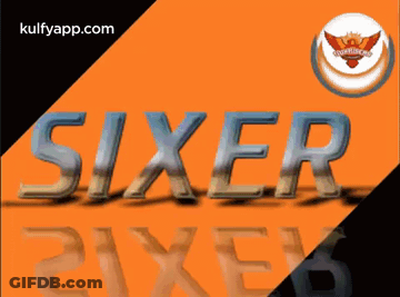 The Word Sixer Is On A Orange Background GIF