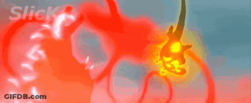 The Word Slick That Is On A Red And Yellow Background GIF