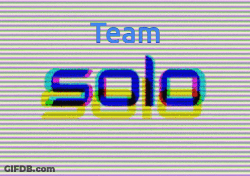 The Word Solo Is Displayed On A Colorful Background GIF