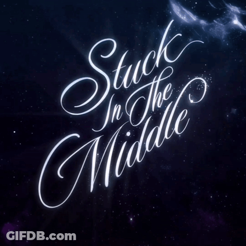 The Word Stuck In The Middle Is Written In White On A Dark Background GIF