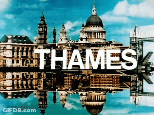 The Word Thames Is On A Picture Of A City Skyline GIF