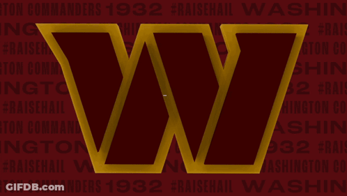 The Word Touchdown Is On A Red And Gold Background GIF