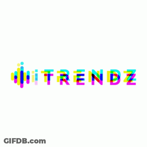 The Word Trendz Is Displayed In A Glitch Style GIF