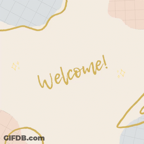 The Word Welcome Is Written On A White Background GIF