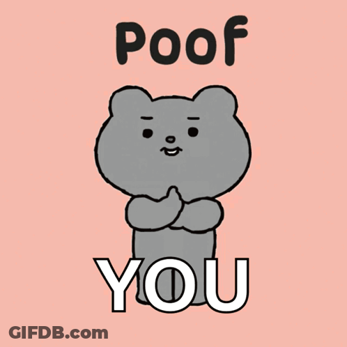 The Word You Is On A Pink Background With A Yellow Cloud GIF