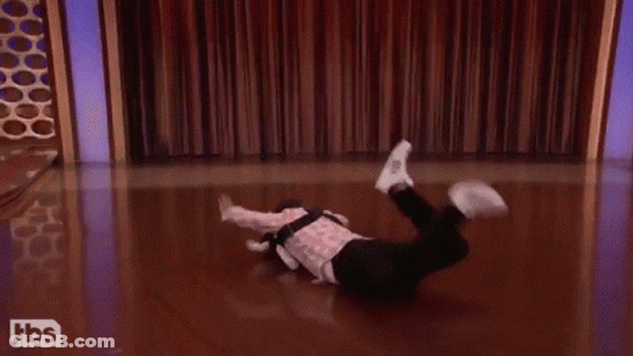 The Worm On Television Break Dance GIF