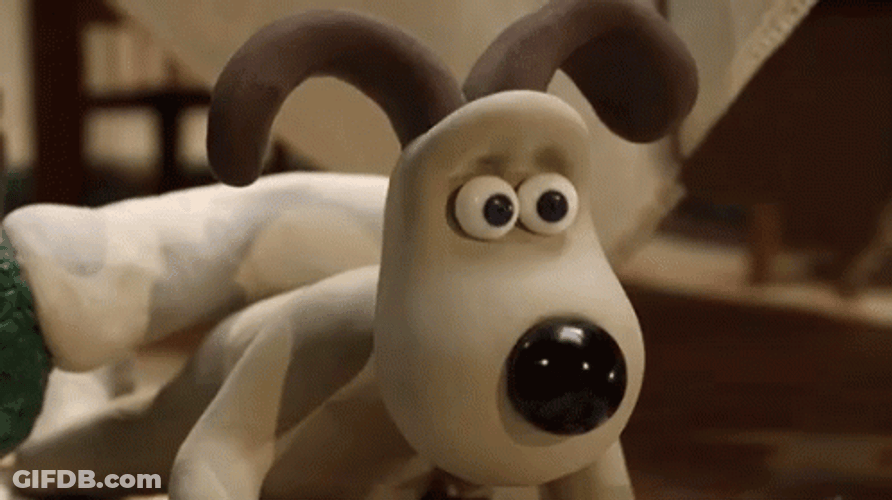 The Wrong Trousers Eye Rolling GIF