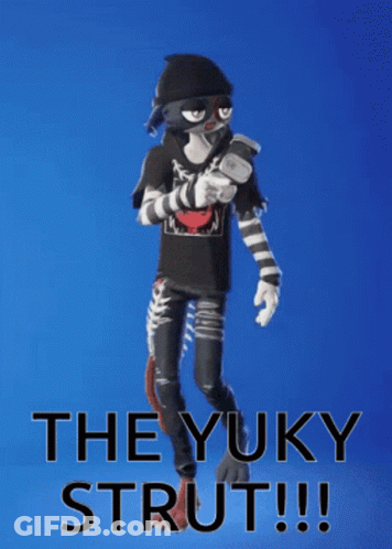 The Yuky Strut Cartoon Character GIF