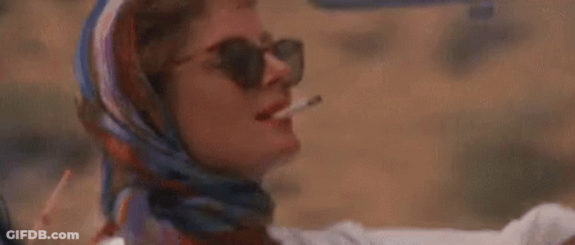 Thelma And Louise Smoking GIF