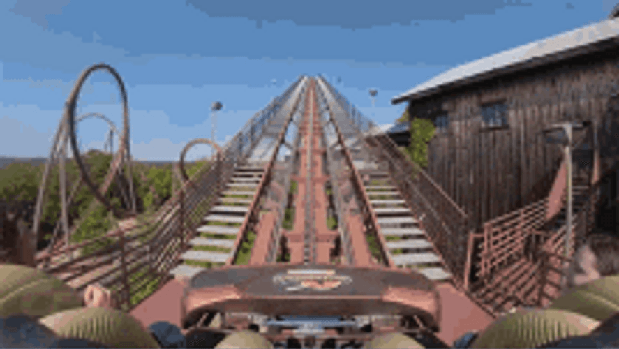 Theme Park Ride Going Up GIF