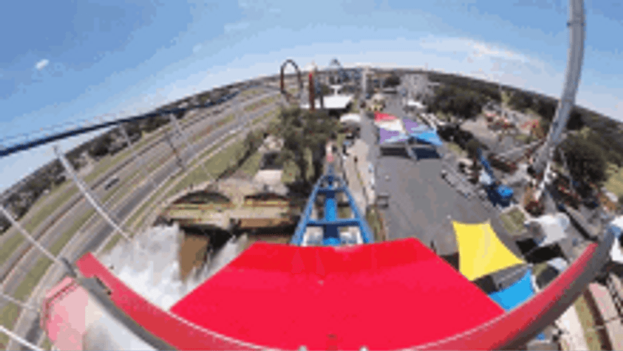 Theme Park Steep Ride GIF