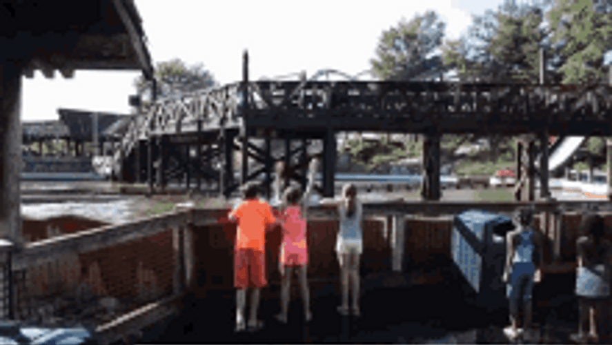 Theme Park Water Splash GIF