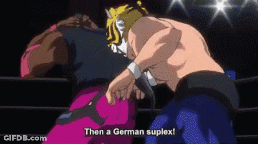 Then A German Suplex GIF