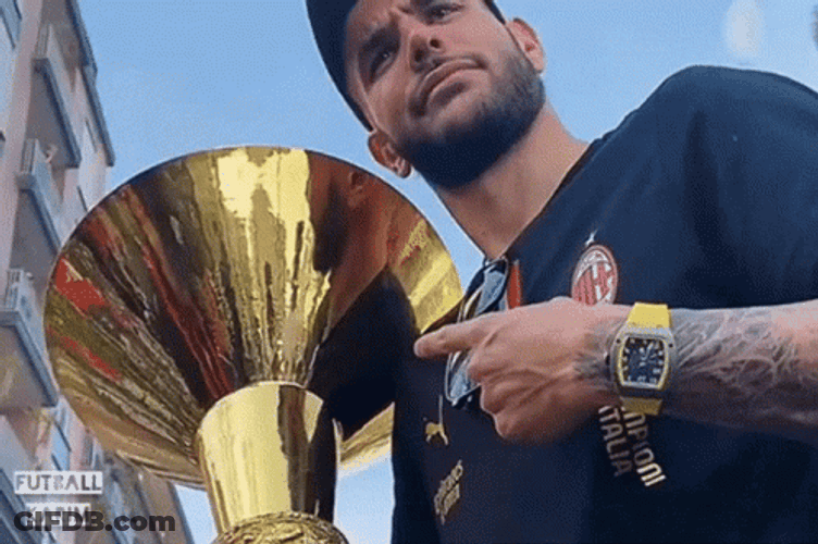 Theo Hernandez Championship Trophy GIF
