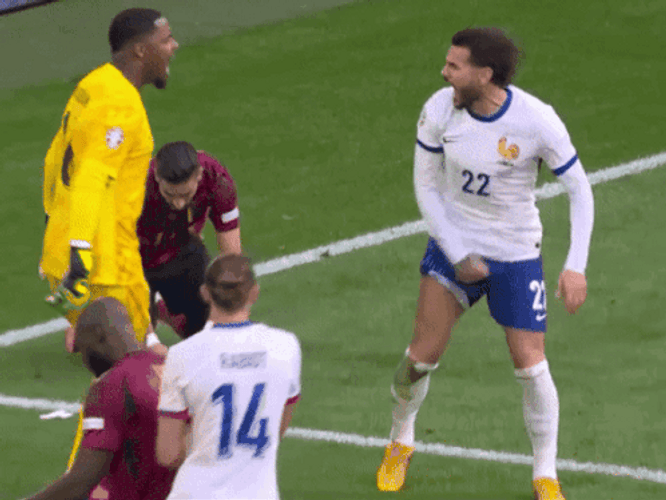 Theo Hernandez Chest Bump GIF
