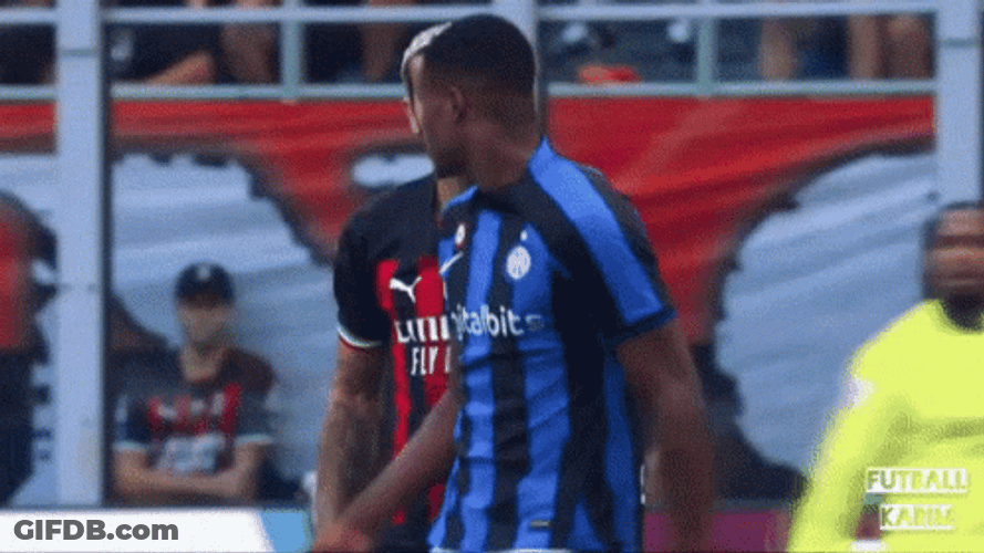 Theo Hernandez Push Opponent GIF