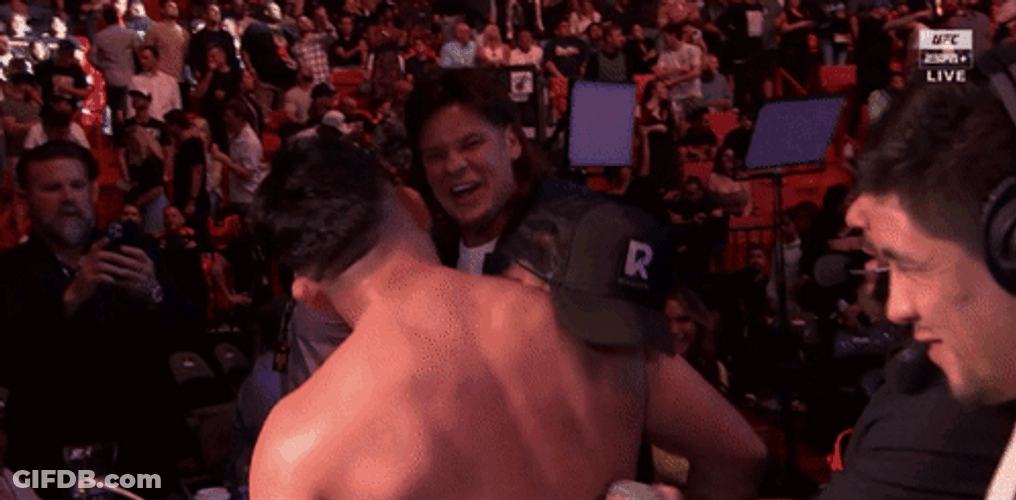 Theo Von Bro Hug With Kelvin Gastelum GIF