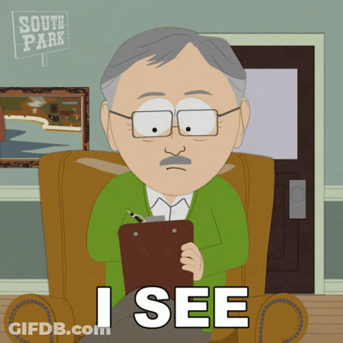 Therapist From South Park Writing Notes GIF