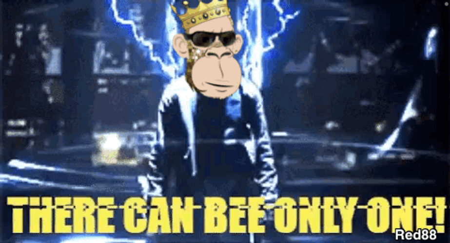 There Can Be Only One Monkey Head Boris GIF