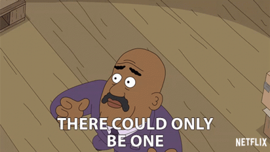 There Can Be Only One Steve Harvey Cartoon GIF