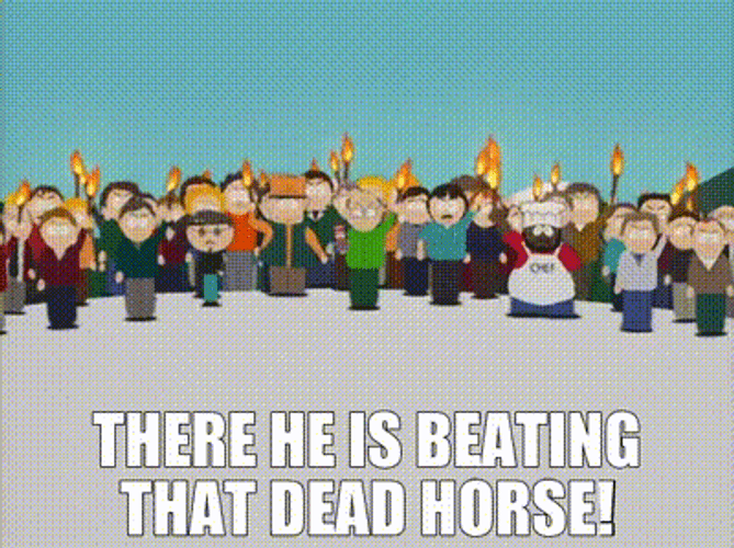 There He Is, Beating A Dead Horse GIF