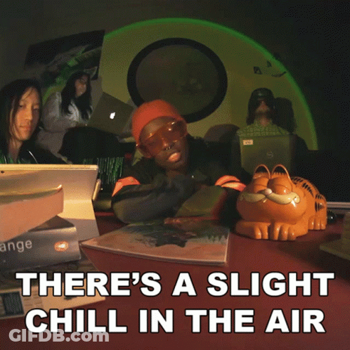 There's A Slight Chill In The Air Garfield Poster GIF