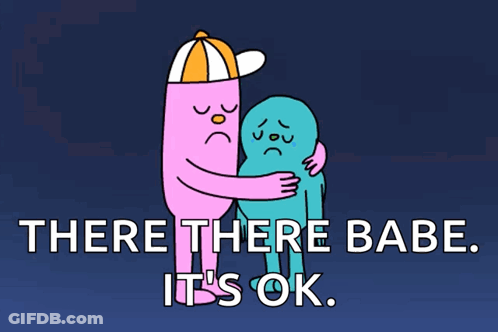 There There Babe It's Ok Cartoon Hug GIF