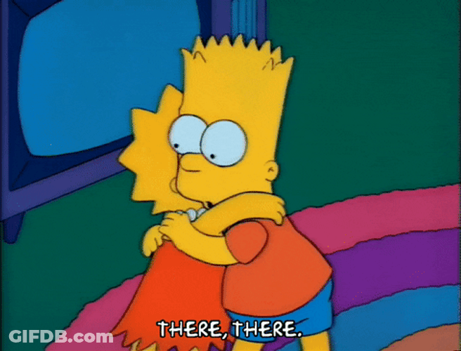 There There Lisa And Homer Simpson Hugging GIF