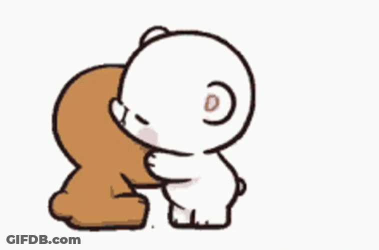 There There Mocha Hugging Milk GIF