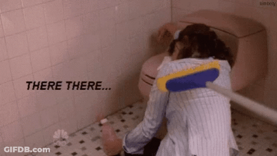 There There Slumped Crying Broom Stick GIF