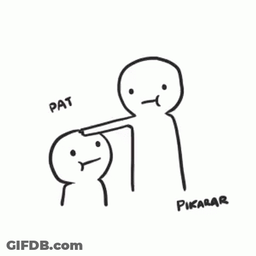 There There Stickman Head Pats Animation GIF