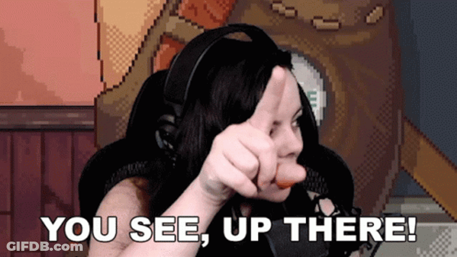 There There Up There Kara Pointing Up GIF