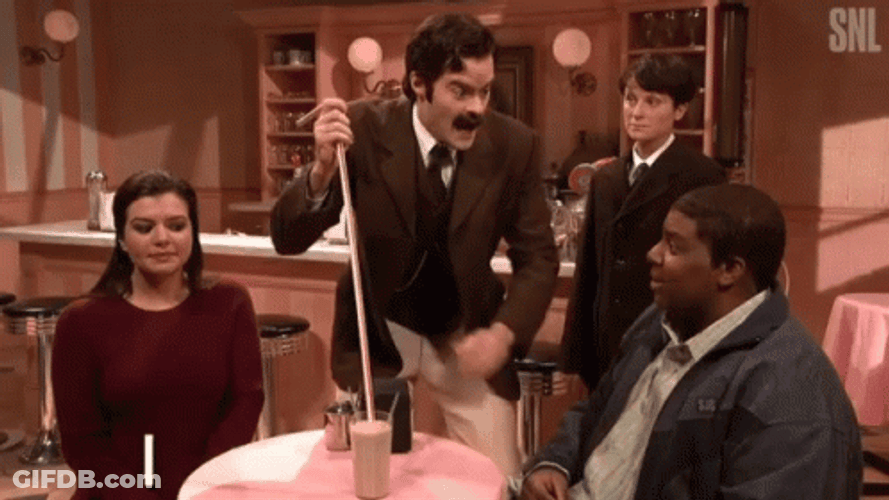 There Will Be Blood Bill Hader Drinking Milkshake GIF