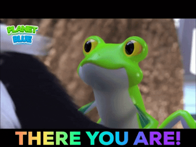 There You Are Cute Frog GIF