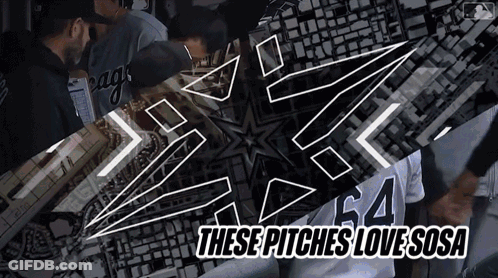 These Pitches Love Sosa Black And White Poster GIF