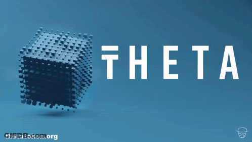 Theta Blockchain Blue Background GIF