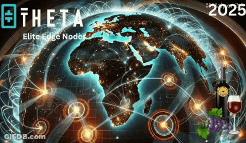 Theta Elite Edge Nodes Poster Globe And Wine GIF