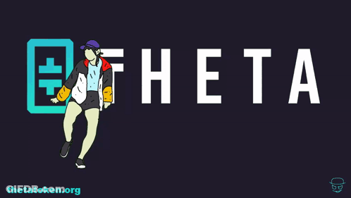 Theta Happy New Year Cartoon Woman GIF