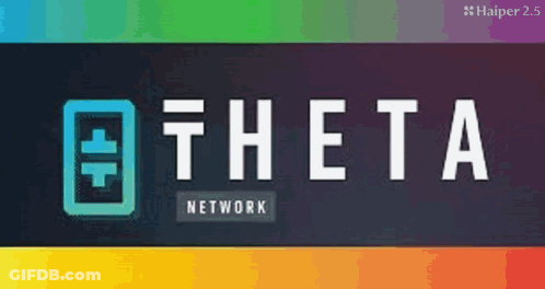 Theta Network Logo On Colorful Background GIF