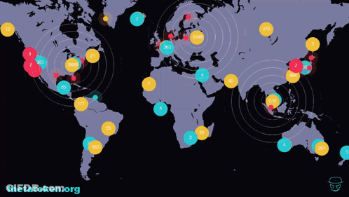 Theta Poster World Map GIF
