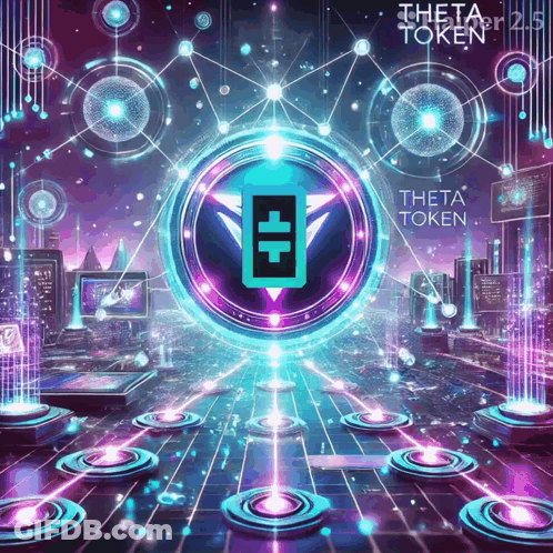 Theta Token Futuristic Graphic GIF