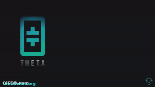 Theta Token Logo With Skull GIF