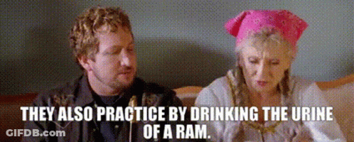 They Also Practice By Drinking The Urine Of A Ram . GIF
